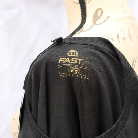 NWT Fastr Size 2XL black gold logo short sleeved t-shirt - Picture 10 of 10